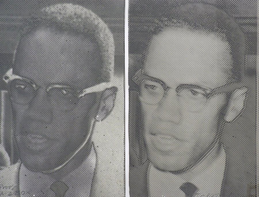 Joe Tilson "Malcolm X" Screen-Print: Designer & Manufacturer: Joe Tilson Markings: signed; proof Country of Origin & Materials: English/American; screen-print Additional Information & Circa: "Malcolm X" screen-print by Joe Tilson (b. 192