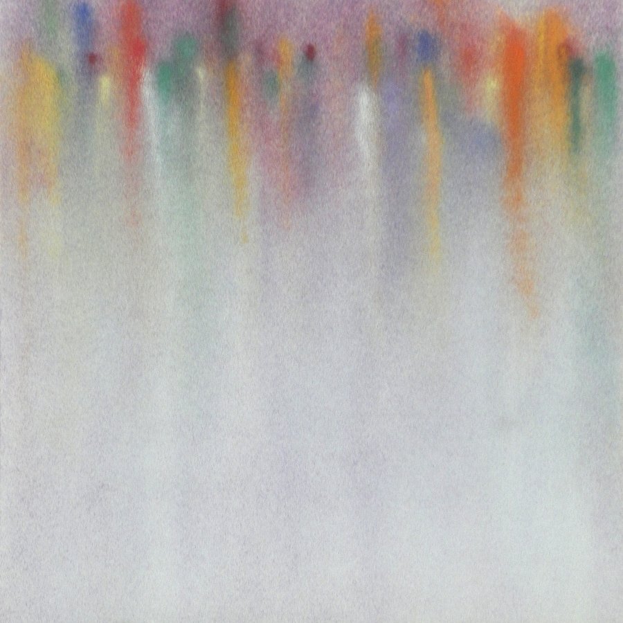 Natvar Prahladji Bhavsar Pastel, Original Work: Designer & Manufacturer: Natvar Prahladji Bhavsar Markings: signed; dated Country of Origin & Materials: Indian/American; paper Additional Information & Circa: Abstract pastel by Natvar Prahladji Bhav