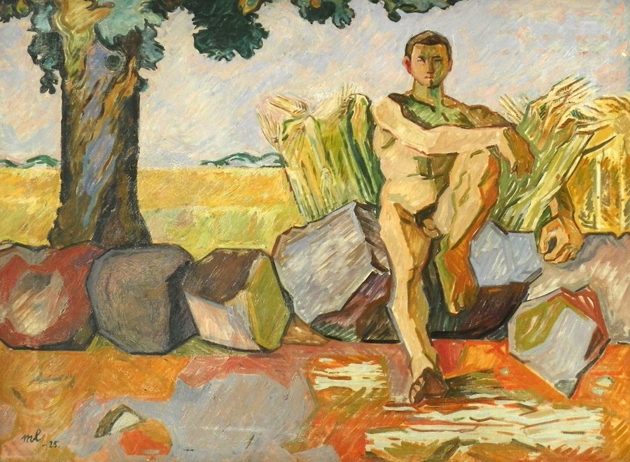 Large Mogens Lorentzen Painting, Original Work: Designer & Manufacturer: Mogens Lorentzen Markings: signed; dated 1925 Country of Origin & Materials: Danish; canvas Additional Information & Circa: Large framed nude painting by Mogens Lorentzen (189