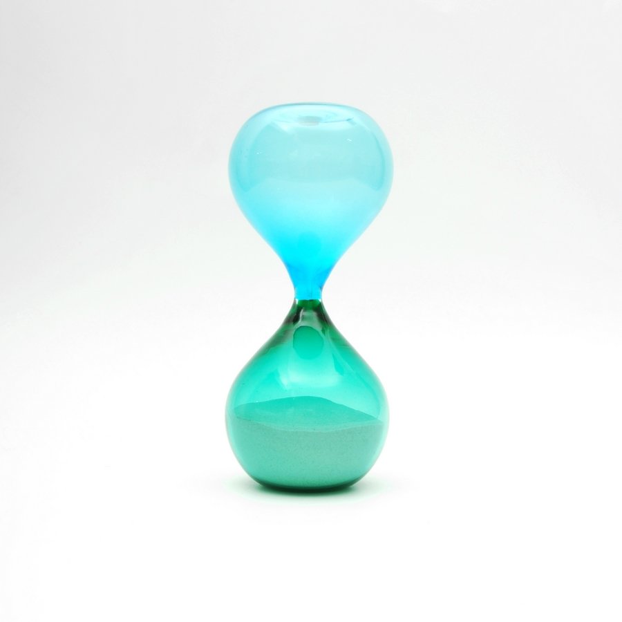Large Paolo Venini "Clessidre," Venini: Designer & Manufacturer: Paolo Venini; Venini Markings: marked Country of Origin & Materials: Italy; glass, sand Additional Information & Circa: Large and early version of Paolo Venini's iconic "Cless