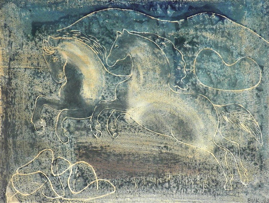 Eduard Buk Ulreich Print: Designer & Manufacturer: Eduard Buk Ulreich Markings: signed Country of Origin & Materials: American; paper Additional Information & Circa: Print by Eduard Buk Ulreich (1889-1966). (Keyword search: Je