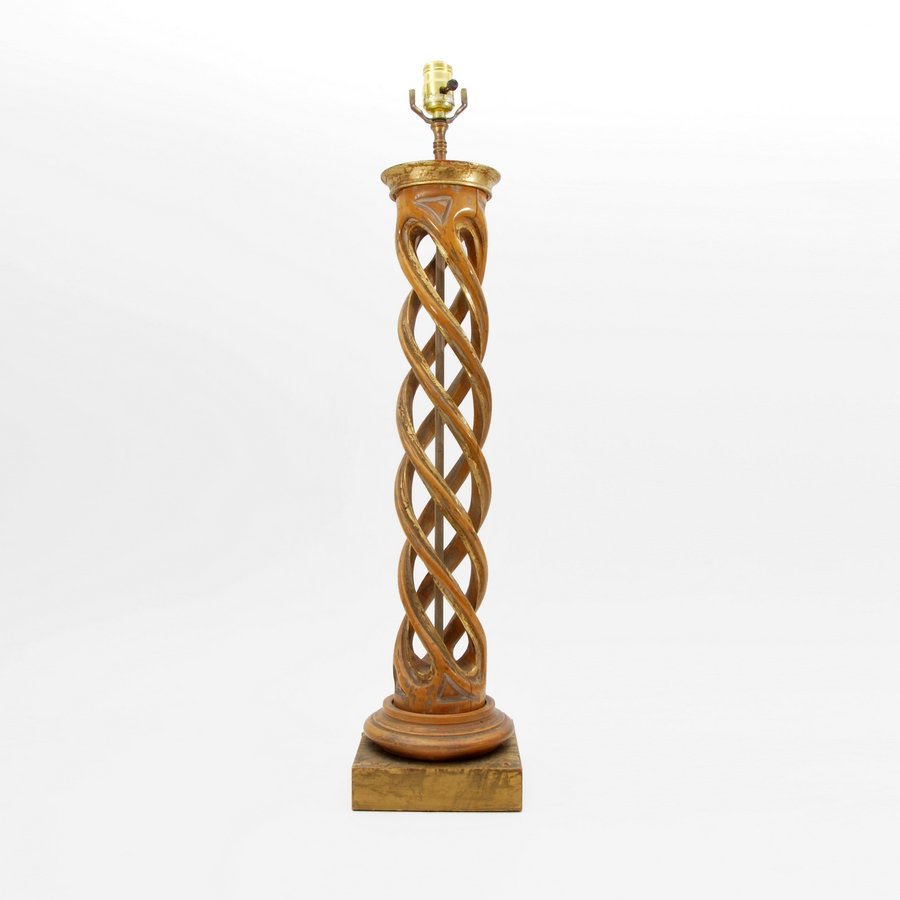 James Mont Lamp: Designer & Manufacturer: James Mont Markings: none Country of Origin & Materials: USA; wood, metal Additional Information & Circa: Lamp by James Mont. (Keyword Search: Serge Roche, Karl Springer, Tomm