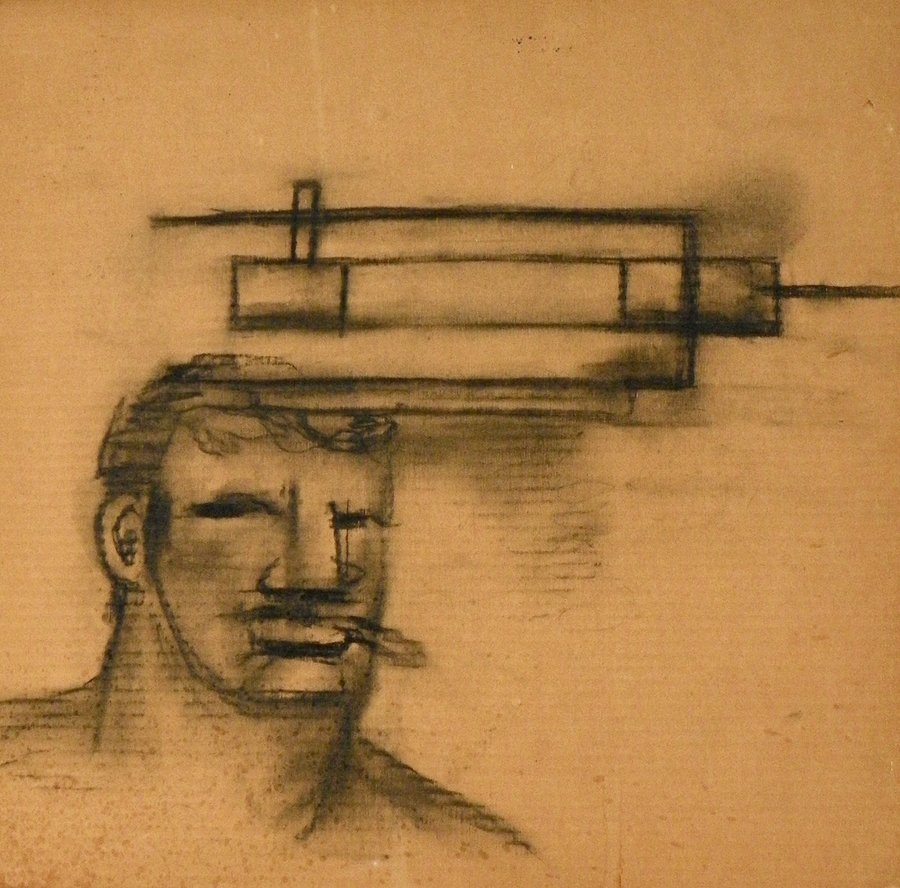 Robert Donald Loughlin Drawing, Original Work: Designer & Manufacturer: Robert Donald Loughlin Markings: signed Country of Origin & Materials: American; cardboard Additional Information & Circa: Drawing by Robert Donald Loughlin (1949-2011). "In t