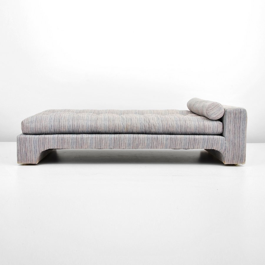 Vladimir Kagan "Omnibus" Daybed: Designer & Manufacturer: Vladimir Kagan; Vladimir Kagan Designs, Inc. Markings: none Country of Origin & Materials: USA; upholstery Additional Information & Circa: "Omnibus" daybed by Vladimir Kagan. 