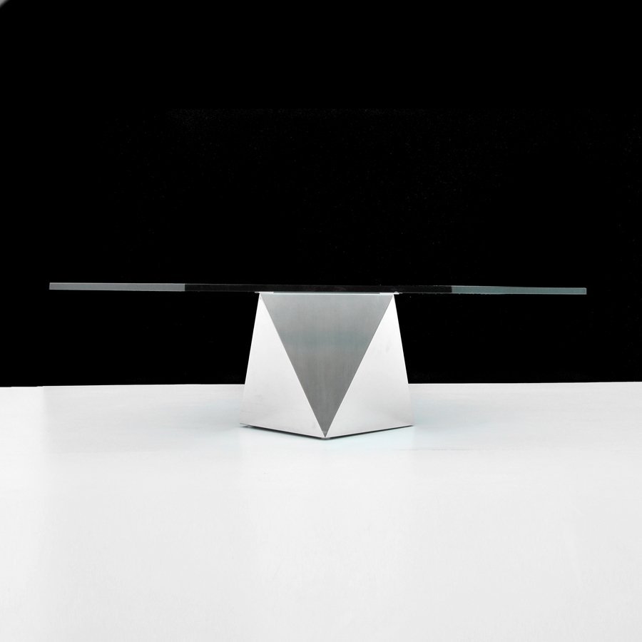 Large Octagonal Table, Manner of Brueton: Designer & Manufacturer: Brueton, Manner of Markings: none Country of Origin & Materials: unknown; metal, glass Additional Information & Circa: Large octagonal cocktail table in the manner of Brueton.