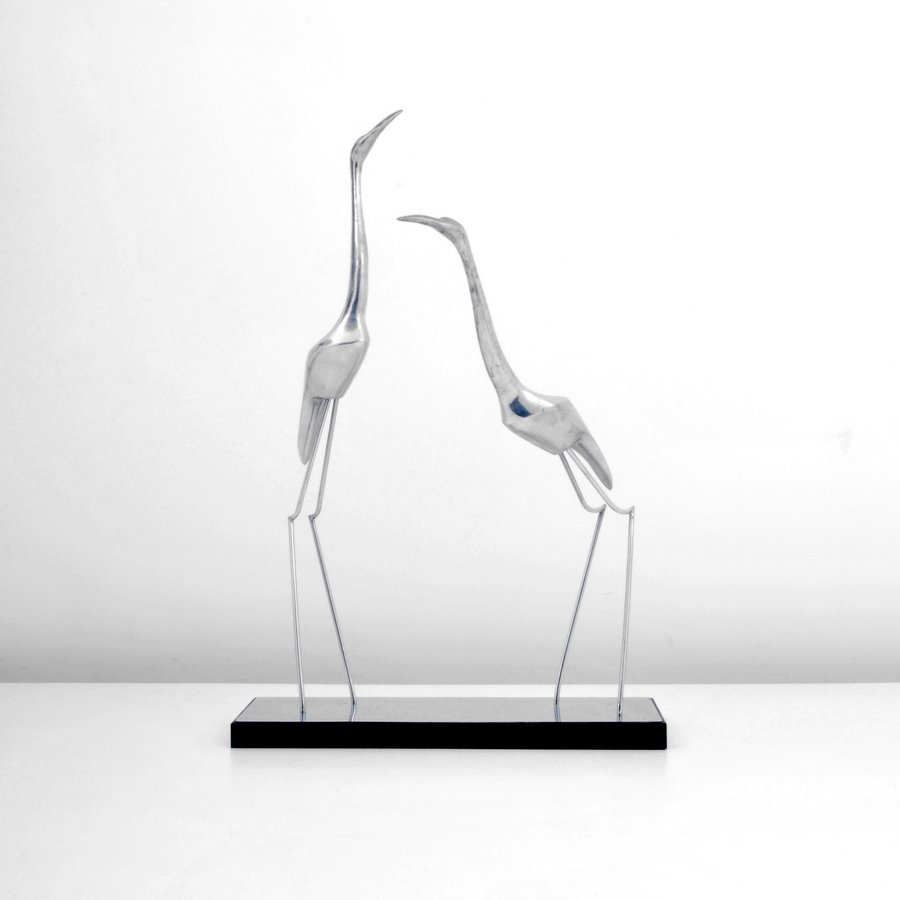 Large Bird Sculpture Signed Curtis Jere: Designer & Manufacturer: Curtis Jere Markings: signed Country of Origin & Materials: USA; metal, other Additional Information & Circa: Large bird sculpture signed Curtis Jere. (Key Word Search: Milo B