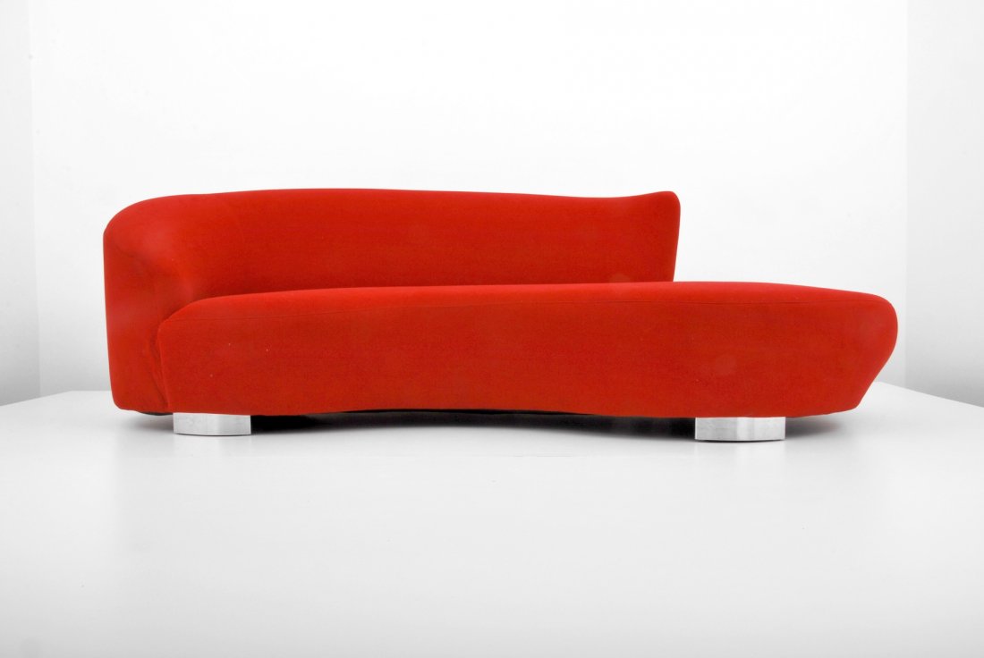 "Cloud" Sofa, Manner of Vladimir Kagan: Designer & Manufacturer: Vladimir Kagan, Manner of; probably produced by Directional Markings: none Country of Origin & Materials: USA; metal, upholstery Additional Information & Circa: "Cloud" sofa i