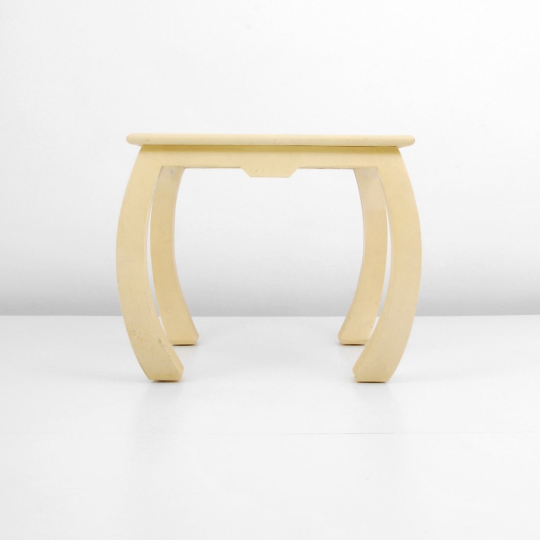 Occasional Table Signed Karl Springer: Designer & Manufacturer: Karl Springer; Karl Springer Inc. Markings: marked Country of Origin & Materials: USA; embossed lizard leather Additional Information & Circa: Embossed lizard leather occasion