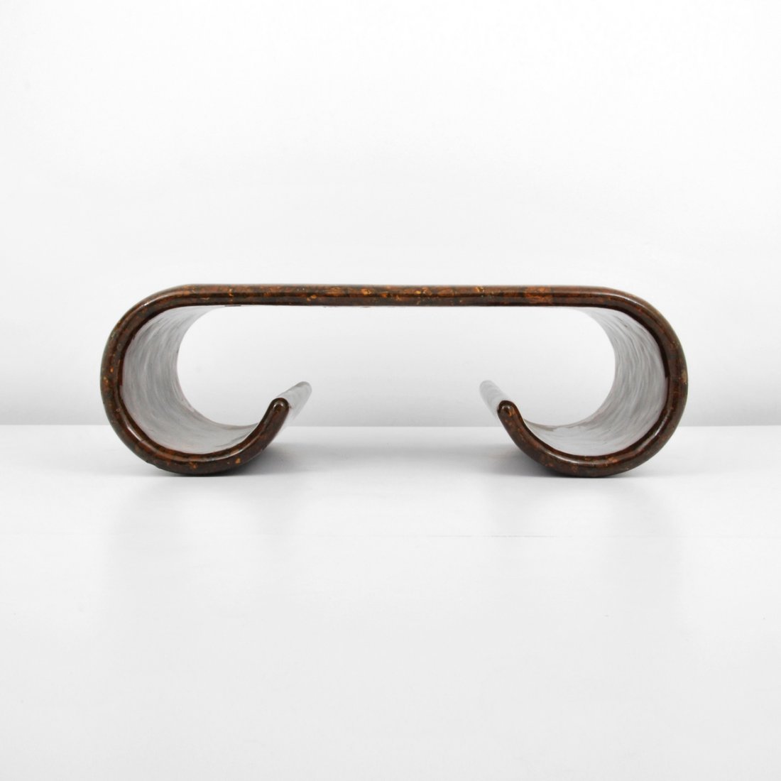 Karl Springer Cocktail Table: Designer & Manufacturer: Karl Springer; Karl Springer Inc. Markings: marked Country of Origin & Materials: USA; coconut shell Additional Information & Circa: Cocktail table by Karl Springer. (Key Word