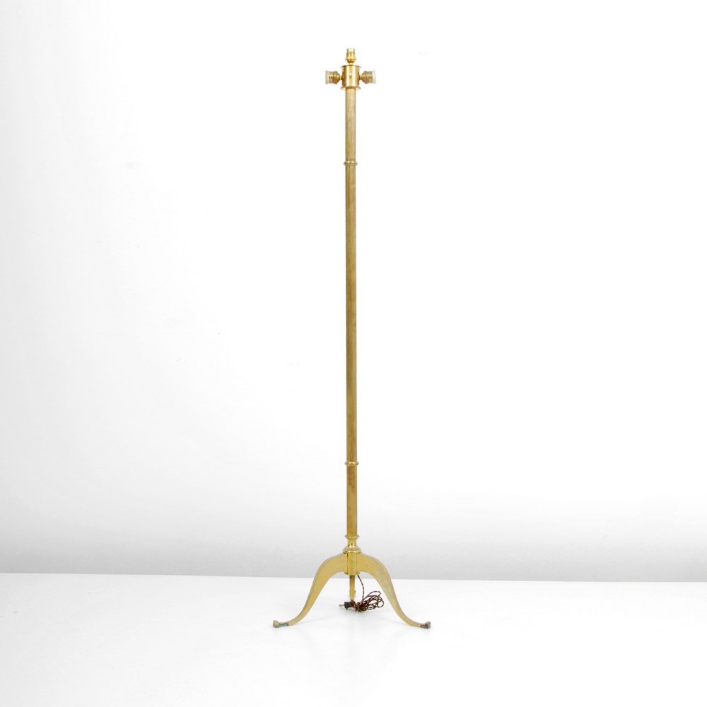 Floor Lamp Attributed to Maison Bagues: Designer & Manufacturer: Maison Bagues, Attributed Markings: none Country of Origin & Materials: France; bronze, metal Additional Information & Circa: Floor lamp attributed to Maison Bagues. (Key Word