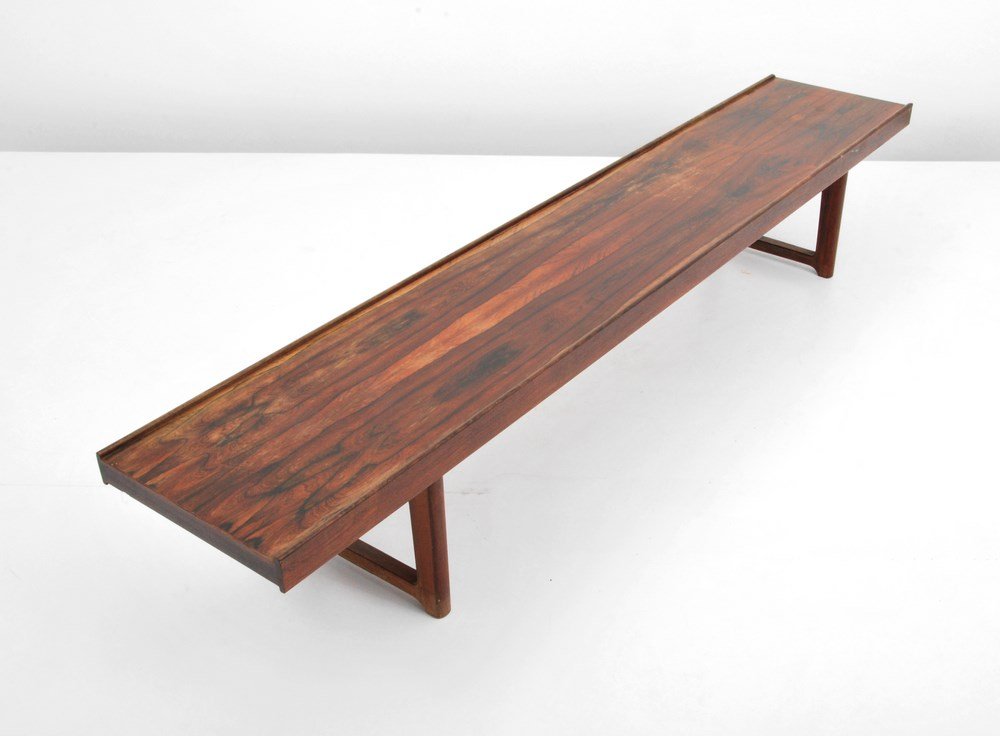 Torbjorn Afdal Rosewood Bench/Table: Designer & Manufacturer: Torbjorn Afdal; Bruksbo Markings: marked Country of Origin & Materials: Norway; rosewood Additional Information & Circa: Rosewood bench or cocktail table by Torbjorn Afdal. (K