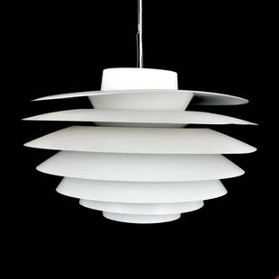 Large Svend Middelboe "Verona" Pendant Lamp: Designer & Manufacturer: Svend Middelboe; Fog & Morup Markings: none Country of Origin & Materials: Denmark; enameled aluminum Additional Information & Circa: Large "Verona" pendant lamp/chandelier, M