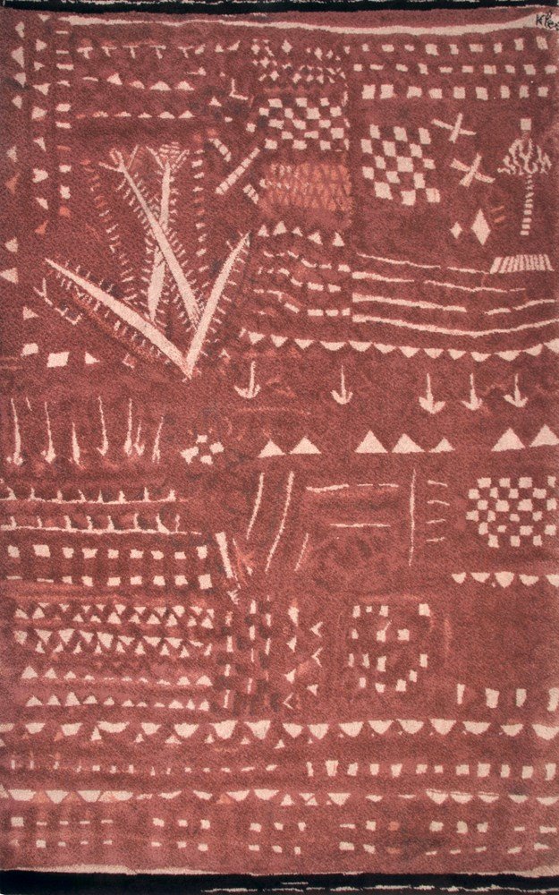 Paul Klee (After) "The Look of Leather" Rug: Designer & Manufacturer: Paul Klee; Ege Axminster AS Markings: marked Country of Origin & Materials: Denmark; wool Additional Information & Circa: "The Look of Leather" rug by Paul Klee (after) (1879-