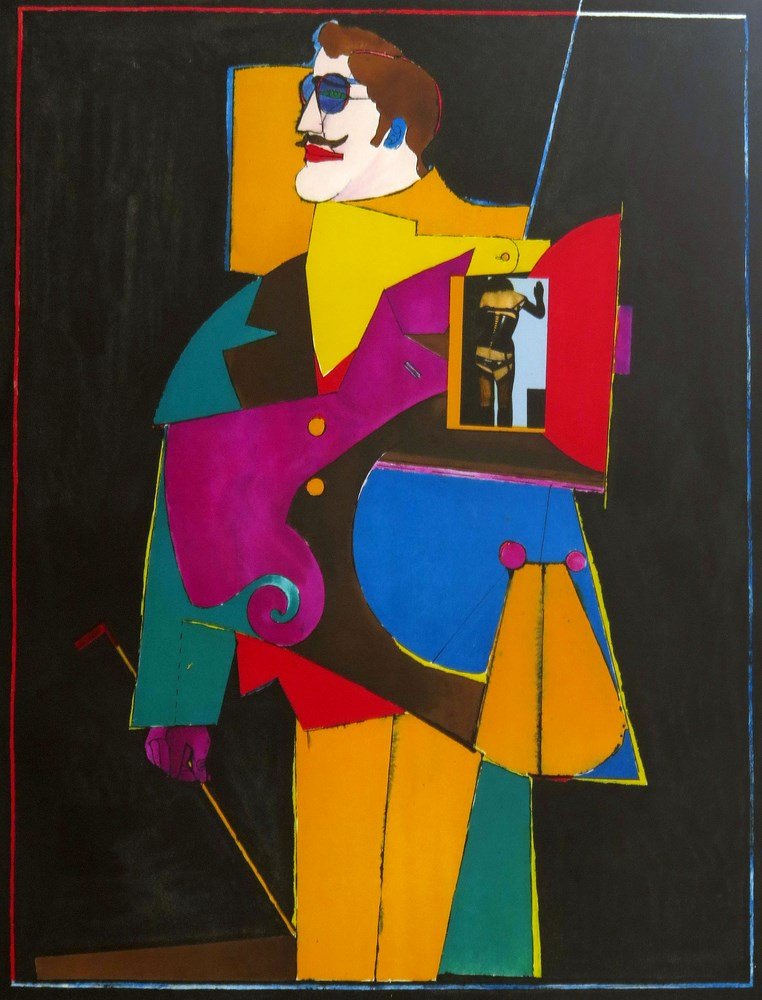 Richard Lindner Lithograph: Designer & Manufacturer: Richard Lindner Markings: signed; e. 107/250 Country of Origin & Materials: German; lithograph Additional Information & Circa: Lithograph by Richard Lindner (1901-1978). Dimen