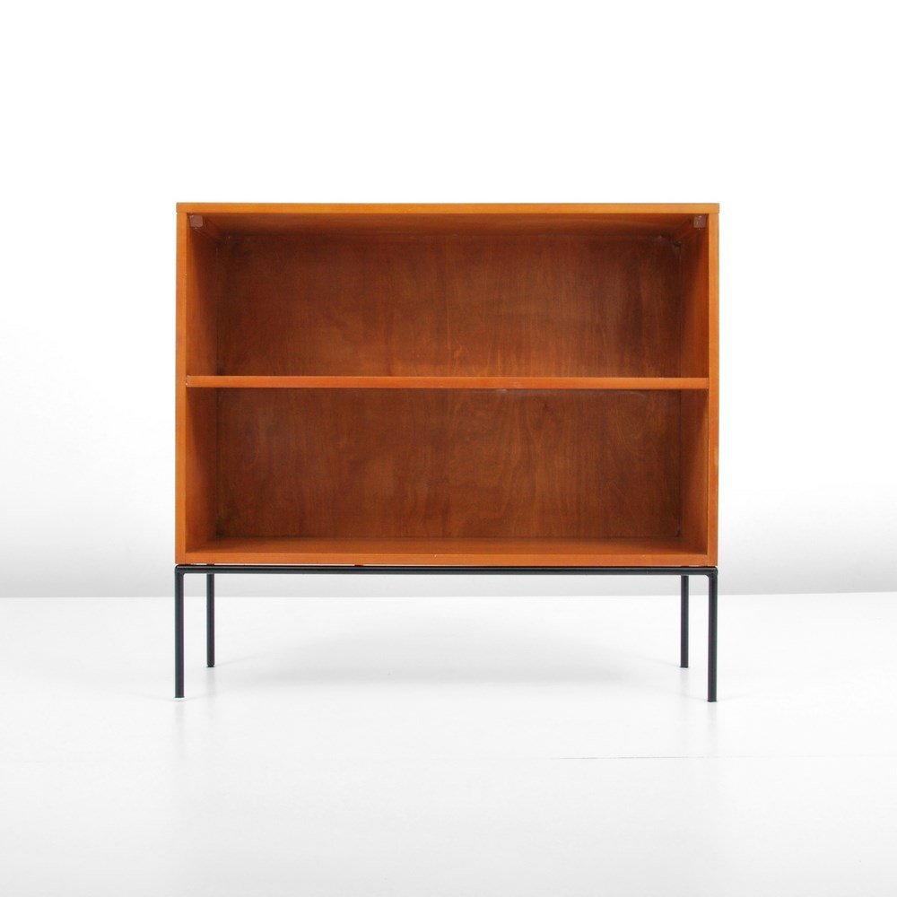 Paul Mccobb "Planner Group" Bookshelf: Designer & Manufacturer: Paul Mccobb; Winchendon Furniture Group Markings: marked Country of Origin & Materials: USA; maple, iron Additional Information & Circa: "Planner Group" bookcase by Paul Mccob