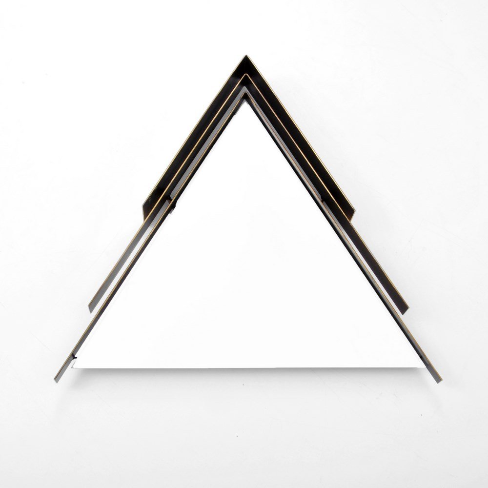 Curtis Jere Mirror: Designer & Manufacturer: Curtis Jere; Artisan House Markings: none Country of Origin & Materials: USA; metal, mirror Additional Information & Circa: Mirror by Curtis Jere. (Keyword Search: Milo Baughm