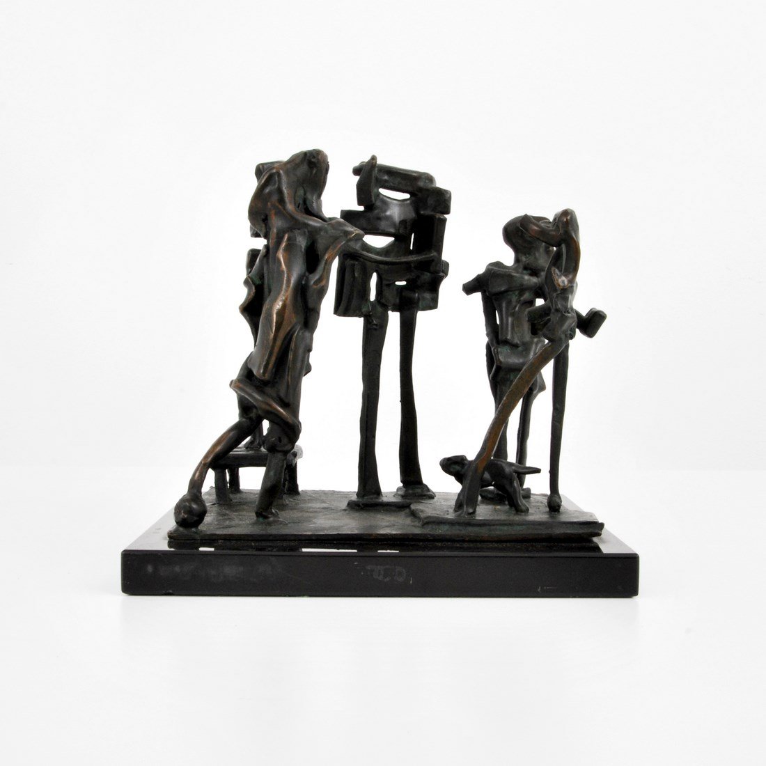 Abbott Pattison Figural Landscape Sculpture: Designer & Manufacturer: Abbott Pattison Markings: signed Country of Origin & Materials: American; bronze, marble Additional Information & Circa: Modernist bronze sculpture by Abbott Pattison (1916-19