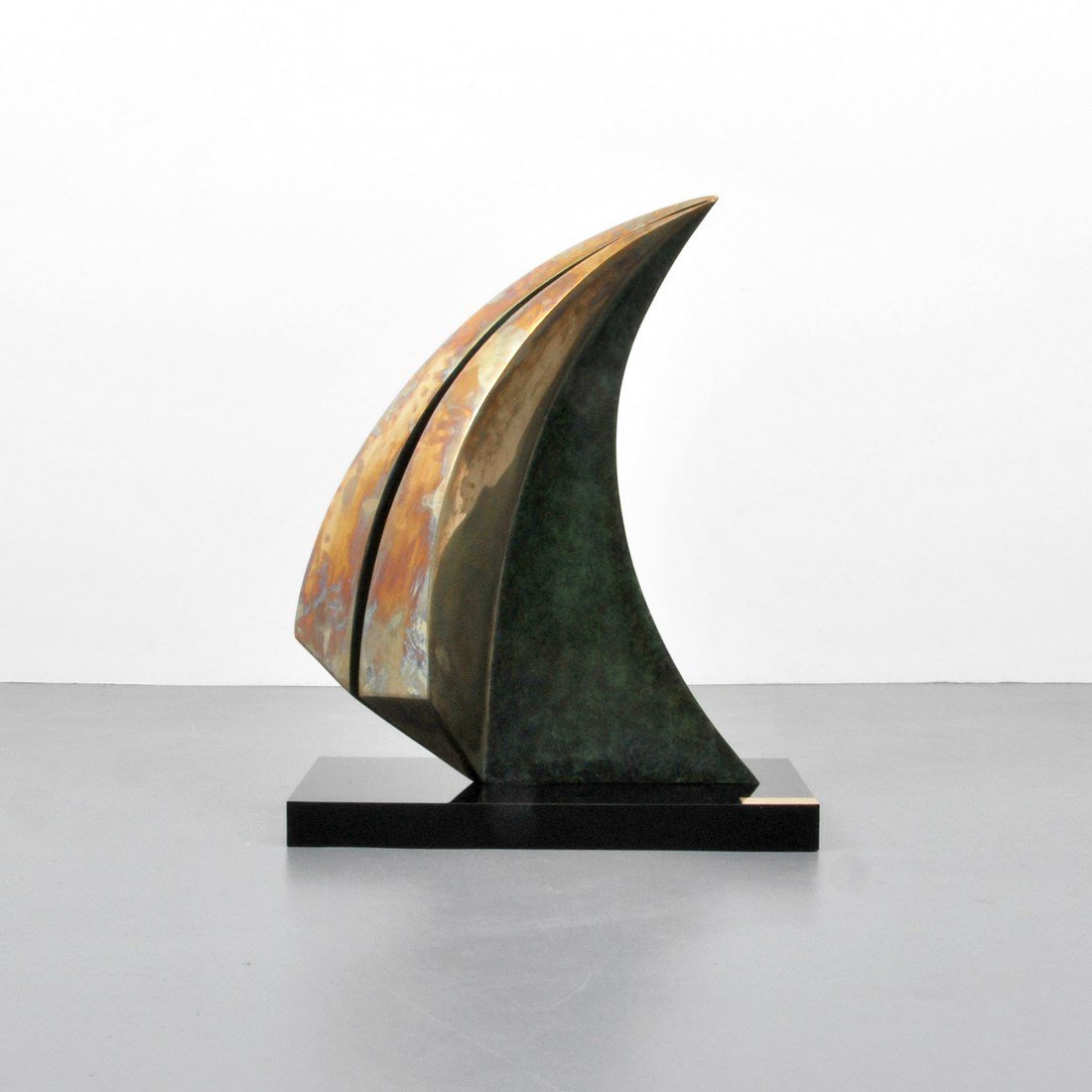 Large Michi Raphael Bronze Sculpture: Designer & Manufacturer: Michi Raphael Markings: marked Country of Origin & Materials: American; bronze, mica Additional Information & Circa: Large bronze sculpture 'Discovery' by Michi Raphael. Prove