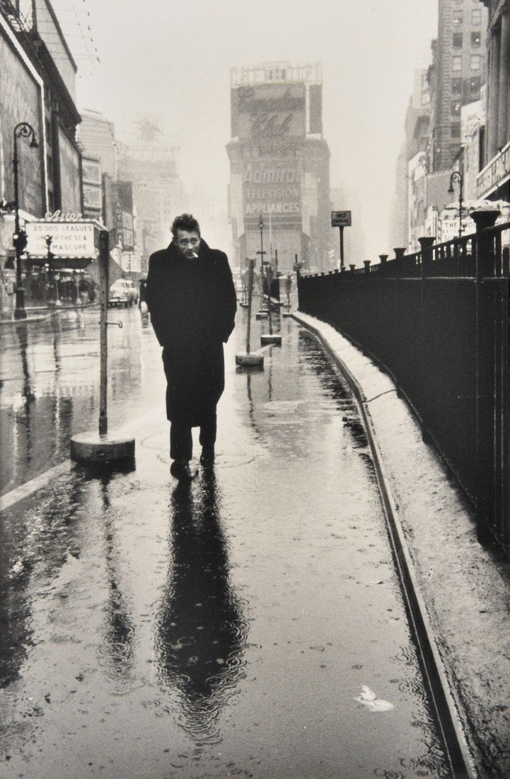 Dennis Stock Photograph, Signed Edition: Designer & Manufacturer: Dennis Stock Markings: signed; e. 15/125 Country of Origin & Materials: American; gelatin silver print Additional Information & Circa: Photograph of James Dean in New York by 