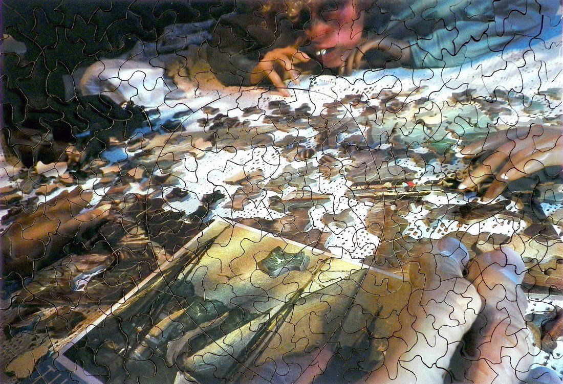 Cindy Sherman Jigsaw Puzzle, Limited Edition: Designer & Manufacturer: Cindy Sherman Markings: none; ed. 50 Country of Origin & Materials: American; chromogenic photographs on wood Additional Information & Circa: Limited edition jigsaw puzzle by