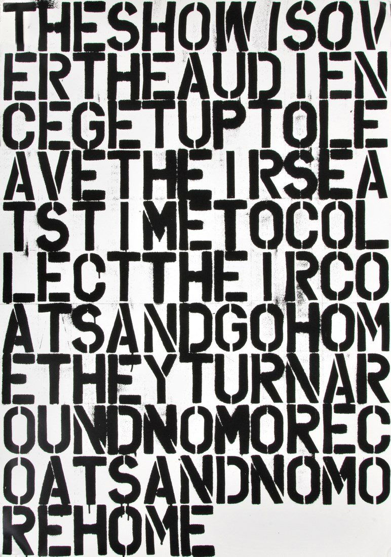 Christopher Wool and Felix Gonzalez-Torres Poster: Designer & Manufacturer: Christopher Wool, Felix Gonzalez-Torres Markings: none; 1993 Country of Origin & Materials: offset lithograph Additional Information & Circa: Poster 'Untitled' by Chris Wool (