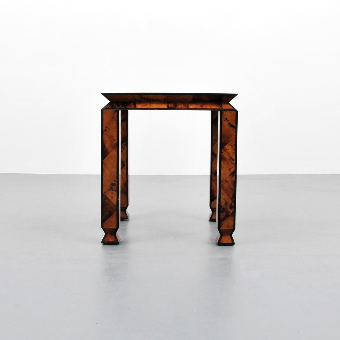 Vintage Tortoise Shell Table, Manner of Karl Springer: Designer & Manufacturer: Karl Springer, Manner of Markings: none Country of Origin & Materials: unknown; tortoise shell Additional Information & Circa: Vintage tortoise shell or dyed horn end/side tab