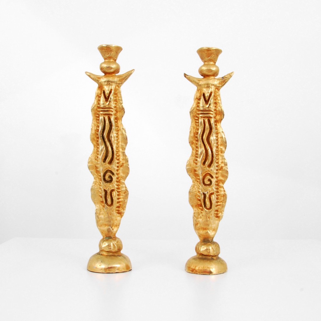 Pierre Casenove Bronze Lamps: Designer & Manufacturer: Pierre Casenove; Fondica Markings: marked Country of Origin & Materials: France; bronze Additional Information & Circa: Pair of French bronze table lamps by Pierre Casenove. (