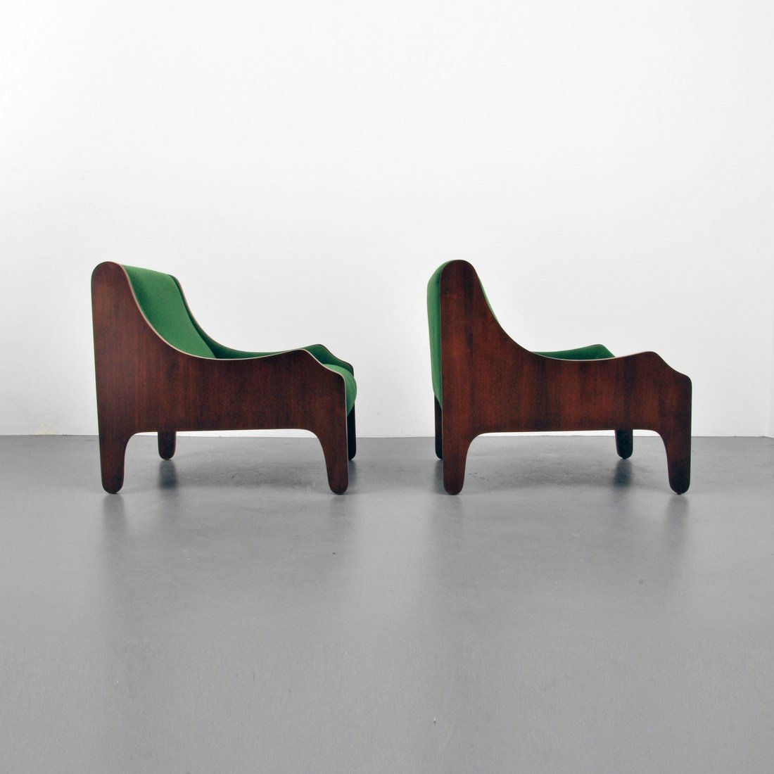 Rare Marco Zanuso 'Milord' Lounge Chairs: Designer & Manufacturer: Marco Zanuso; Arflex Markings: marked Country of Origin & Materials: Italy; wood, upholstery Additional Information & Circa: Pair of rare and early lounge chairs 'Milord' by M