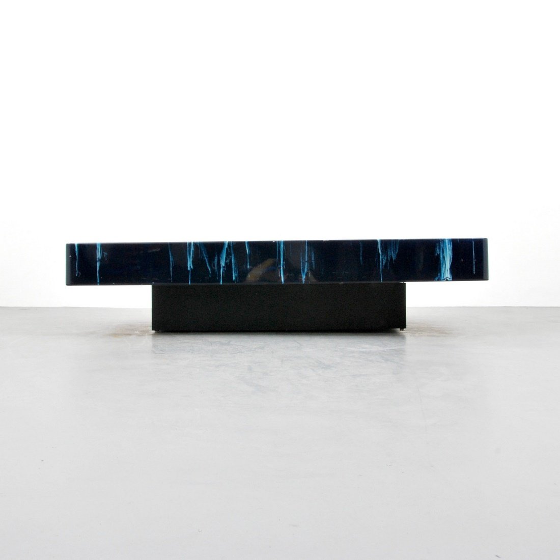 Rare Willy Rizzo Coffee Table: Designer & Manufacturer: Willy Rizzo Markings: marked Country of Origin & Materials: Italy; wood, other Additional Information & Circa: Rare faux marble cocktail table by Willy Rizzo. Consignor purcha