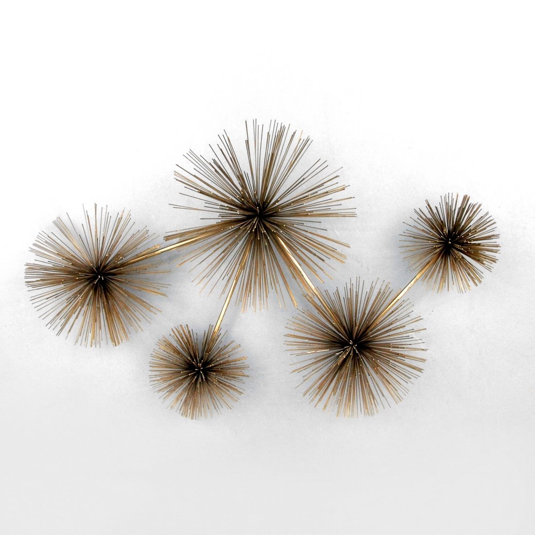 Curtis Jere 'Pom Pom/Urchin' Wall Sculpture: Designer & Manufacturer: Curtis Jere; Artisan House Markings: marked; 1979 Country of Origin & Materials: USA; metal Additional Information & Circa: Large 'Pom Pom/Urchin' wall sculpture by Curtis Jer