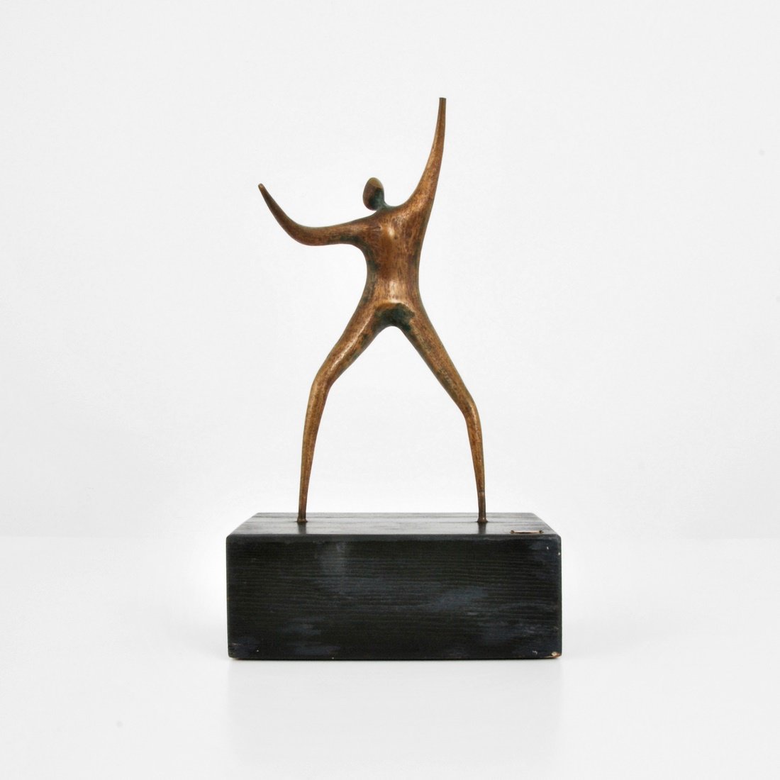 Curtis Jere Table Sculpture, Signed: Designer & Manufacturer: Curtis Jere; Artisan House Markings: marked; 1968 Country of Origin & Materials: USA; metal, wood Additional Information & Circa: Figural table sculpture by Curtis Jere. (Key