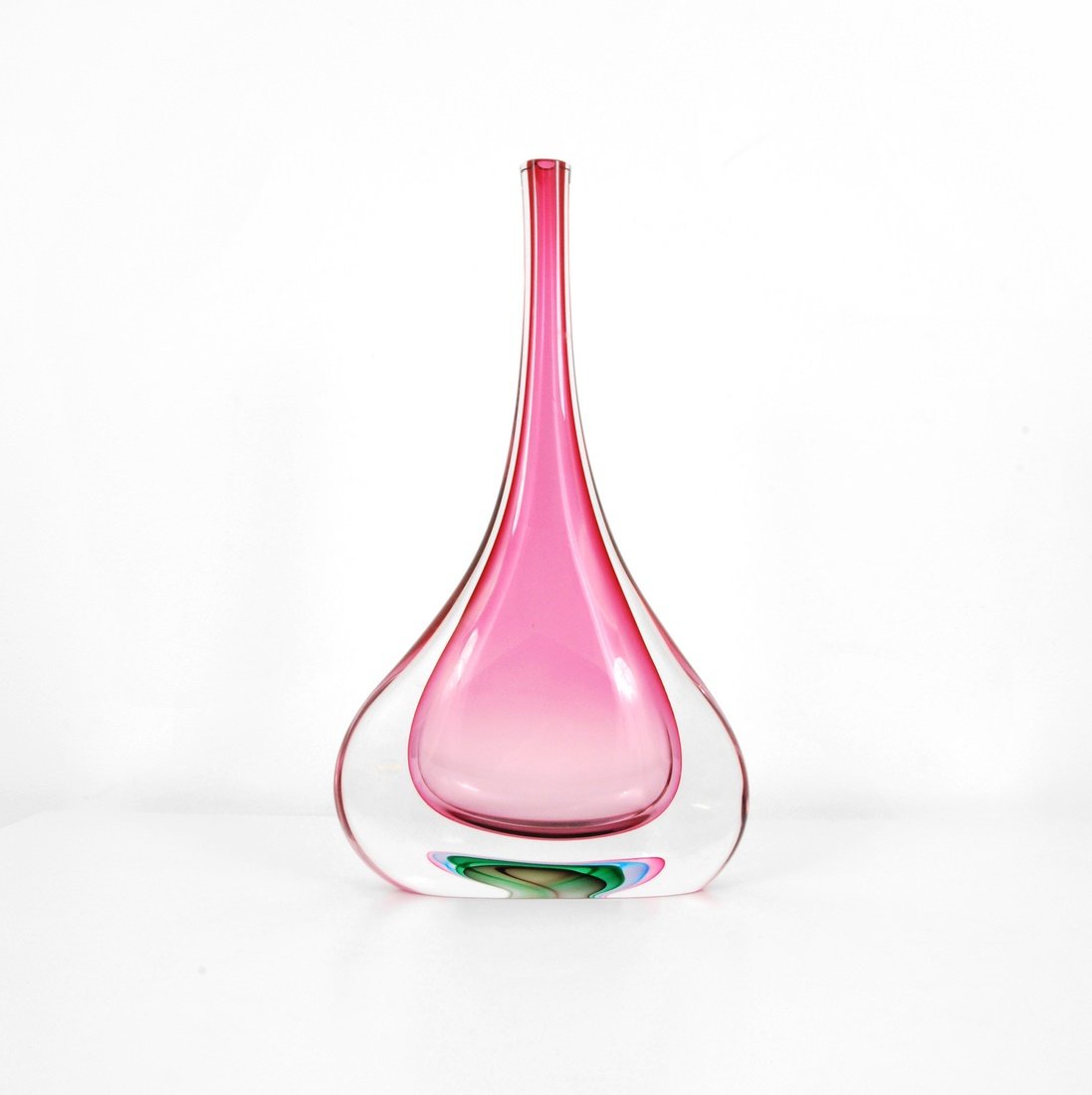 Large 'Sommerso' Vase, Manner of Flavio Poli: Designer & Manufacturer: Flavio Poli, Manner of Markings: none Country of Origin & Materials: Italy; glass Additional Information & Circa: Large 'Sommerso' vase in the manner of Flavio Poli, Murano, I
