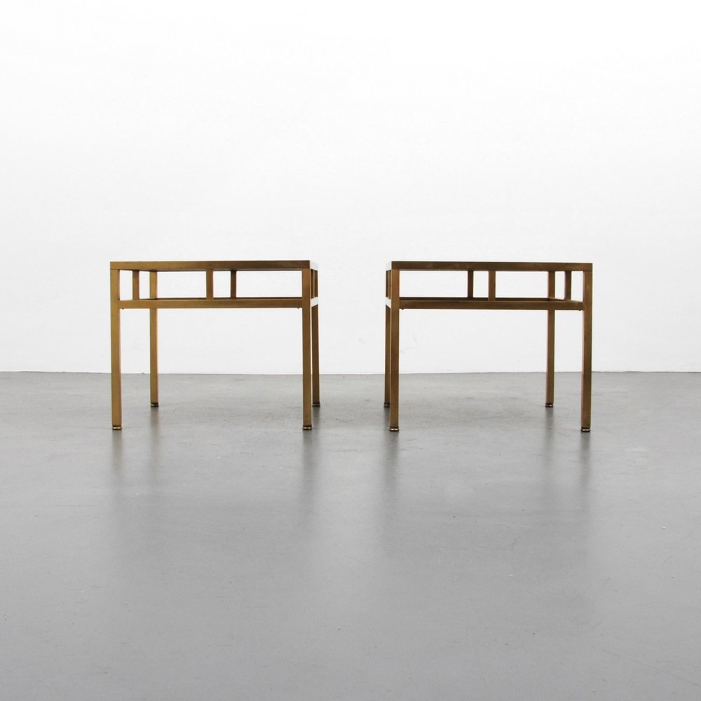 Capiz Shell End Tables, Manner of William Haines: Designer & Manufacturer William Haines, Manner of Markings none Country of Origin & Materials unknown; capiz, brass Additional Information & Circa (Key Word Search: James Mont, Serge Roche, Karl Spr