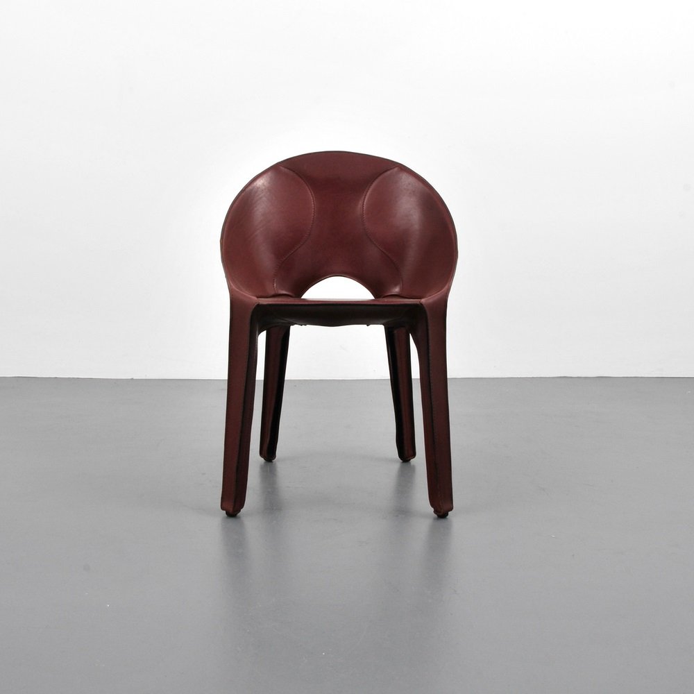 Mario Bellini Leather Chair: Designer & Manufacturer Mario Bellini; Cassina Markings marked Country of Origin & Materials Italy; leather Additional Information & Circa Chair is "Lira e Liuto". Reference: Cassina. (Key Word Sear