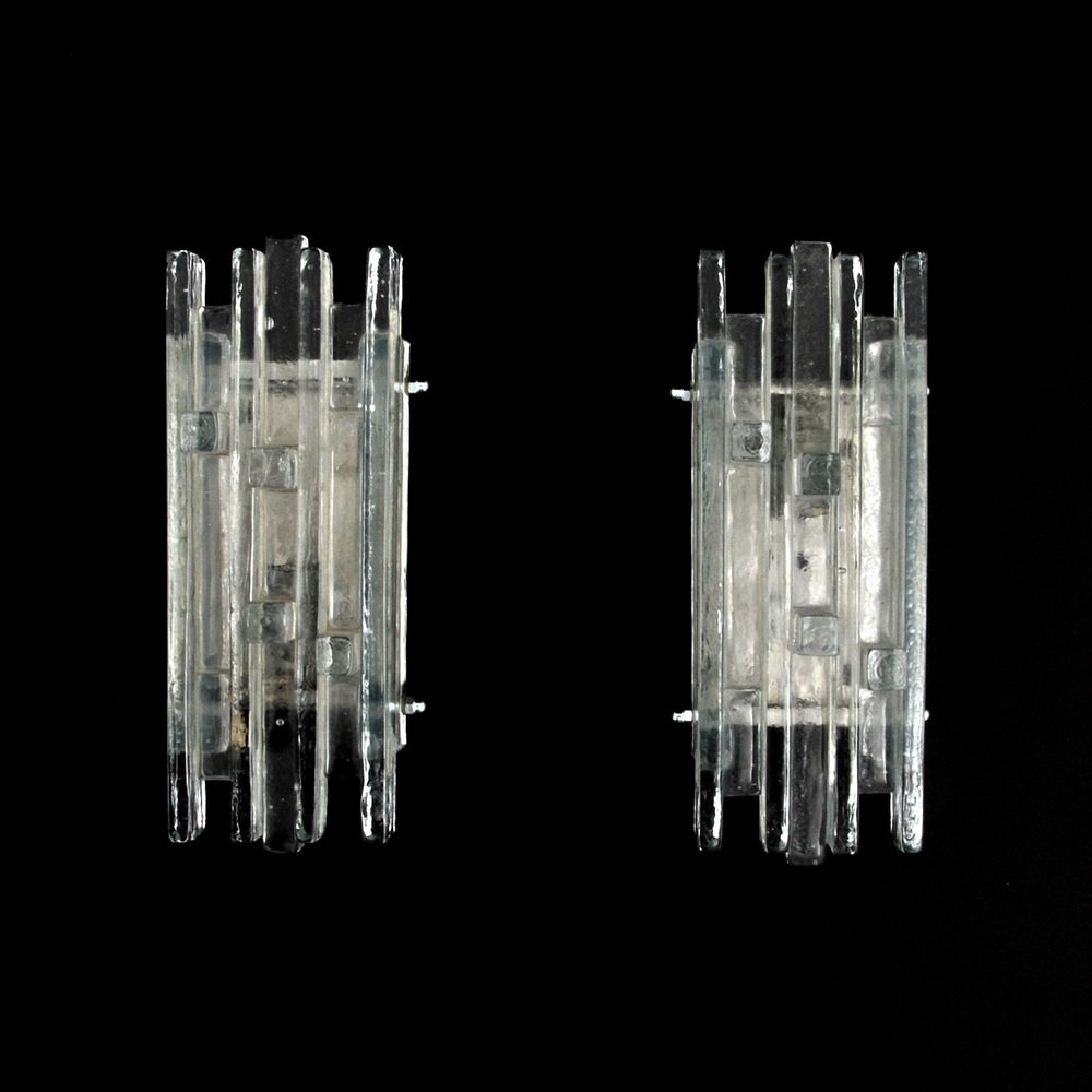 Poliarte Italian Sconces, Murano: Designer & Manufacturer Poliarte Markings none Country of Origin & Materials Italy; glass Additional Information & Circa (Key Word Search: Venini, Barovier & Toso, Archimede Seguso, Cenedese, Salvia