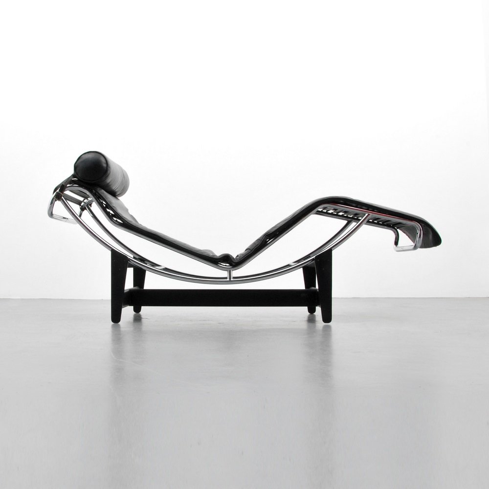 Le Corbusier "LC4" Chaise Lounge Chair: Designer & Manufacturer Le Corbusier Markings marked Country of Origin & Materials unknown; chromed metal, leather Additional Information & Circa Adjustable model "LC4" chaise lounge chair by Le Cor