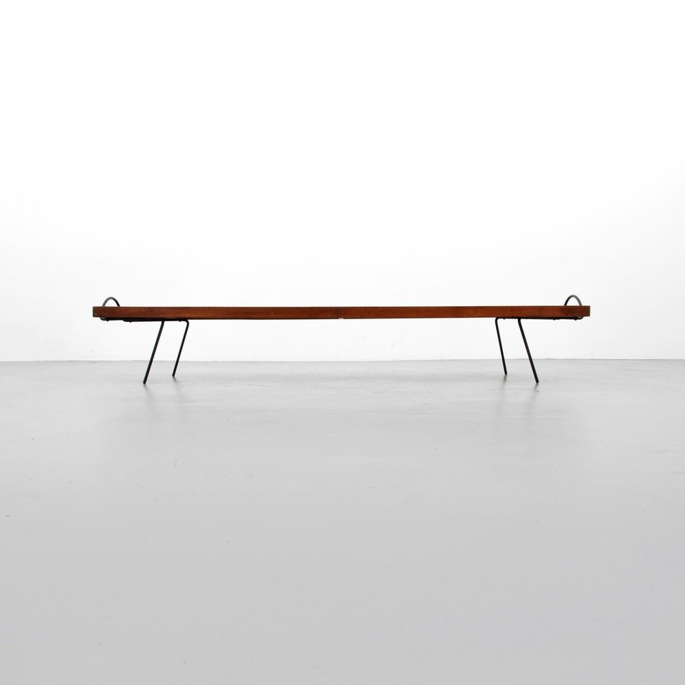 Katavolos, Littell & Kelley Coffee Table: Designer & Manufacturer William Katavolos, Ross Littell & Douglas Kelley; Laverne Originals Markings none Country of Origin & Materials USA; wood, iron Additional Information & Circa Rare and early