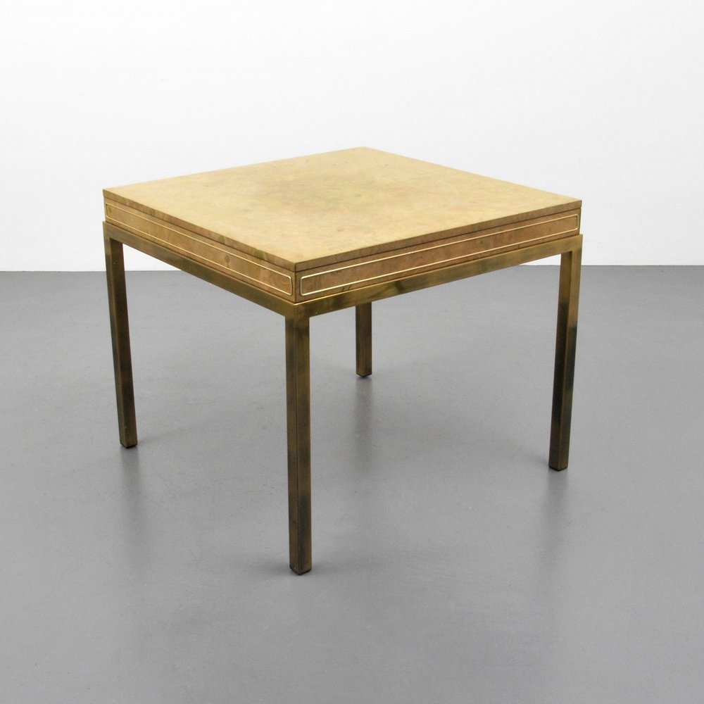 Mastercraft Game Table: Designer (Artist) & Manufacturer: Mastercraft Markings: none Country of Origin & Materials: USA; brass, wood Additional Information: (Key Word Search: James Mont, Serge Roche, Karl Springer, Tommi Par