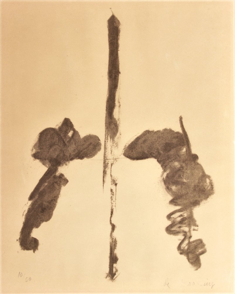 Willem de Kooning "Washington Monument" Lithograph: Designer (Artist) & Manufacturer: Willem de Kooning (1904-1997) Markings: signed; ed. 10/50 Country of Origin & Materials: American; paper Additional Information: Provenance: Bennett Mostel, Palm Beac