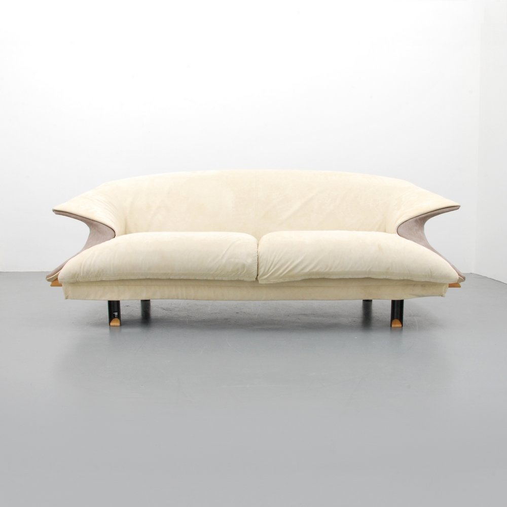 Mauro Lipparini Sofa, Saporiti: Designer (Artist) & Manufacturer: Mauro Lipparini; Saporiti Markings: marked Country of Origin & Materials: Italy; upholstery, metal Additional Information: (Key Word Search: Franco Albini, Gio Ponti,