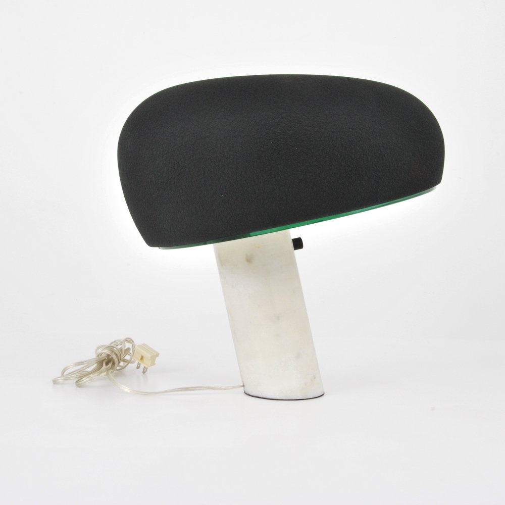 Achille & Pier Giacomo Castiglioni "Snoopy" Lamp: Designer (Artist) & Manufacturer: Achille & Pier Giacomo Castiglioni; Flos Markings: none Country of Origin & Materials: Italy; glass, marble, metal Additional Information: (Key Word Search: Venini, F