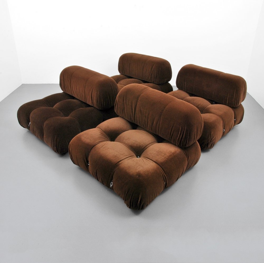 Mario Bellini "Camaleonda" Modular Seating Group: Designer (Artist) & Manufacturer: Mario Bellini; C&B Italia (the company changed its name to B&B Italia in 1973) Markings: marked Country of Origin & Materials: Italy; upholstery, metal Additional Inf