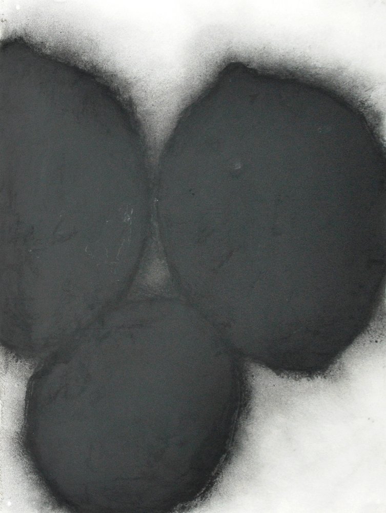 Large Donald Sultan Charcoal, Original Work: Designer (Artist) & Manufacturer: Donald Sultan (b. 1951) Markings: marked; 1987 Country of Origin & Materials: American; paper Additional Information: Work is titled "Black Lemons and Eggs". Brett Mi