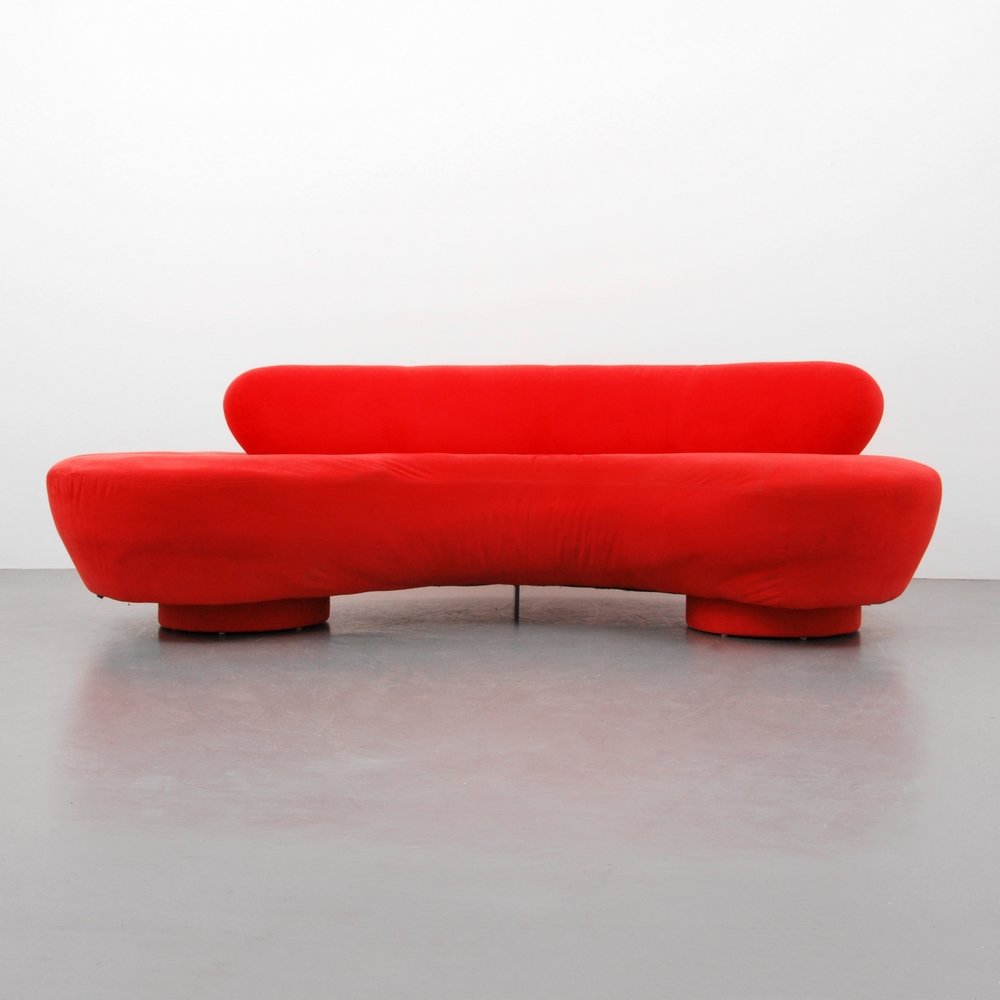 Vladimir Kagan "Cloud" Sofa: Designer (Artist) & Manufacturer: Vladimir Kagan; Directional Markings: marked Country of Origin & Materials: USA; Lucite, upholstery Additional Information: (Key Word Search: Milo Baughman, Pace Coll
