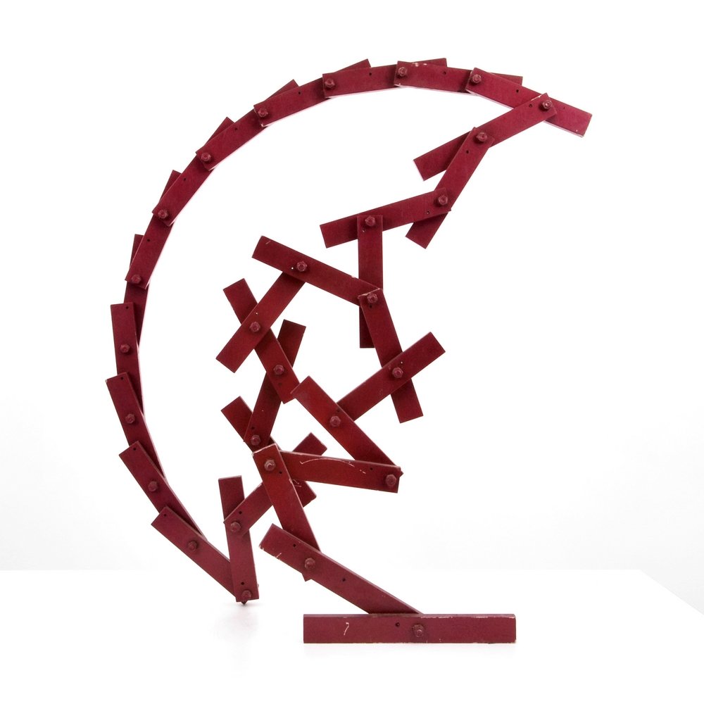 Large Larry Mohr "Bars XVI" Sculpture: Designer (Artist) & Manufacturer: Larry Mohr (1921-2013) Markings: signed; ed. 1/5; 1983 Country of Origin & Materials: American; metal Additional Information: Provenance: Estate of Larry Mohr. Larry