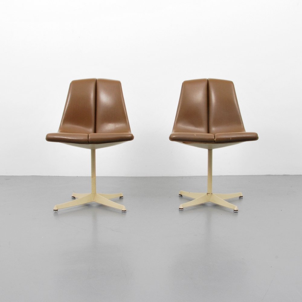 Richard Schultz Dining Chairs, Pair: Designer (Artist) & Manufacturer: Richard Schultz; Knoll Associates Markings: marked Country of Origin & Materials: USA; aluminum, upholstery, other Additional Information: Chairs are Model 149. (Key
