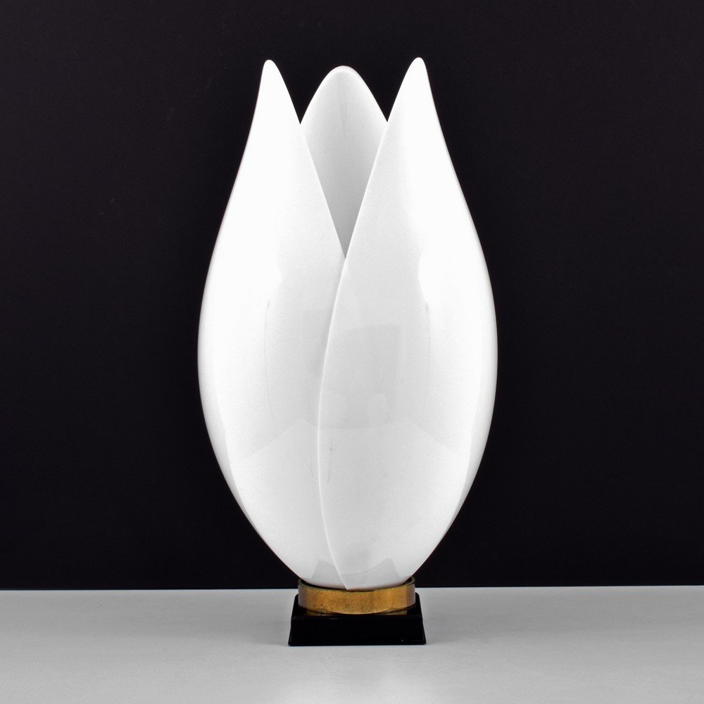 Large Rougier Floriform Lamp: Designer & Manufacturer: Rougier Markings: marked Country of Origin & Materials: Canada; brass, acrylic Additional Information & Circa: (Key Word Search: James Mont, Serge Roche, Karl Springer, Tommi