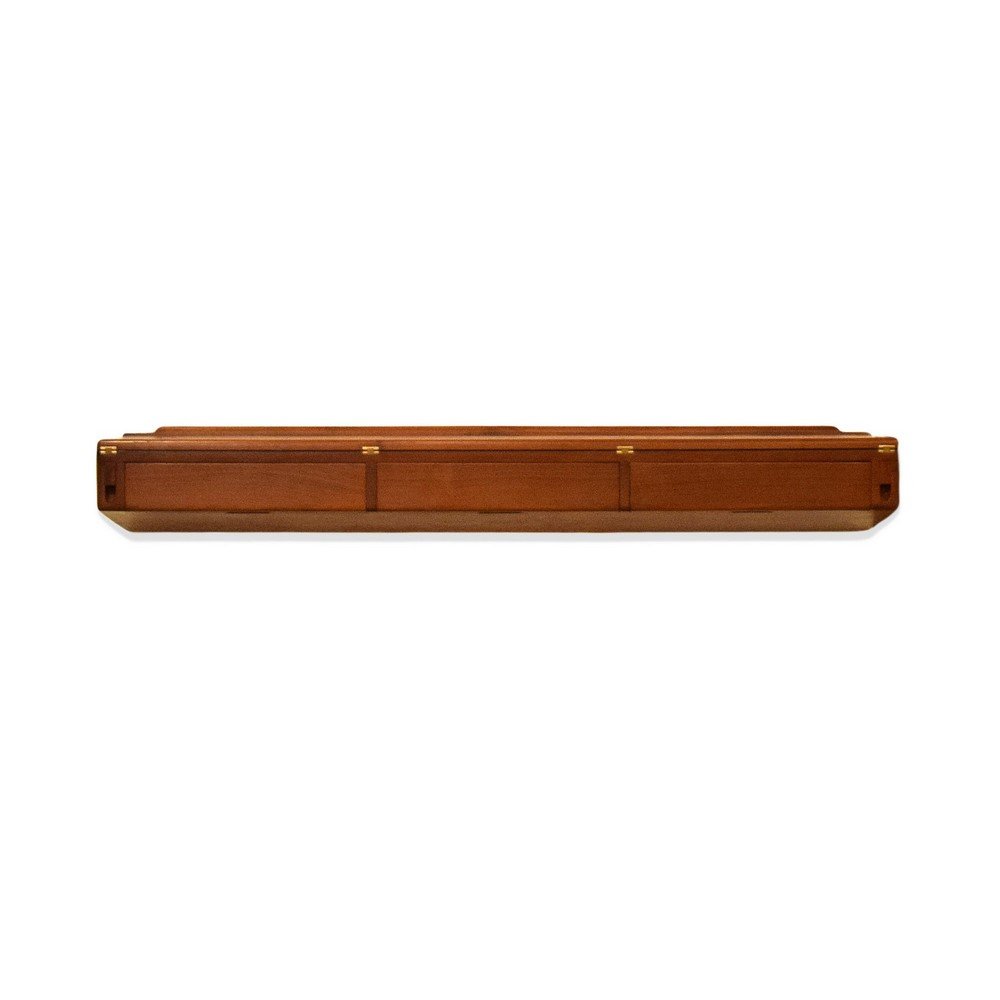 Arne Hovmand-Olsen Hanging Wall Desk/Console: Designer & Manufacturer: Arne Hovmand-Olsen Markings: none Country of Origin & Materials: Denmark; teak Additional Information & Circa: Console/desk features three drawers and a flip top. (Key Word Se