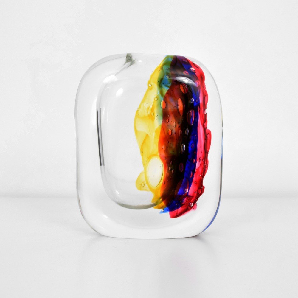 Luigi Onesto "Sommerso" Vase/Vessel, Murano: Designer & Manufacturer: Luigi Onesto Markings: marked Country of Origin & Materials: Italy; glass Additional Information & Circa: (Key Word Search: Venini, Barovier & Toso, Archimede Seguso, Cenedese
