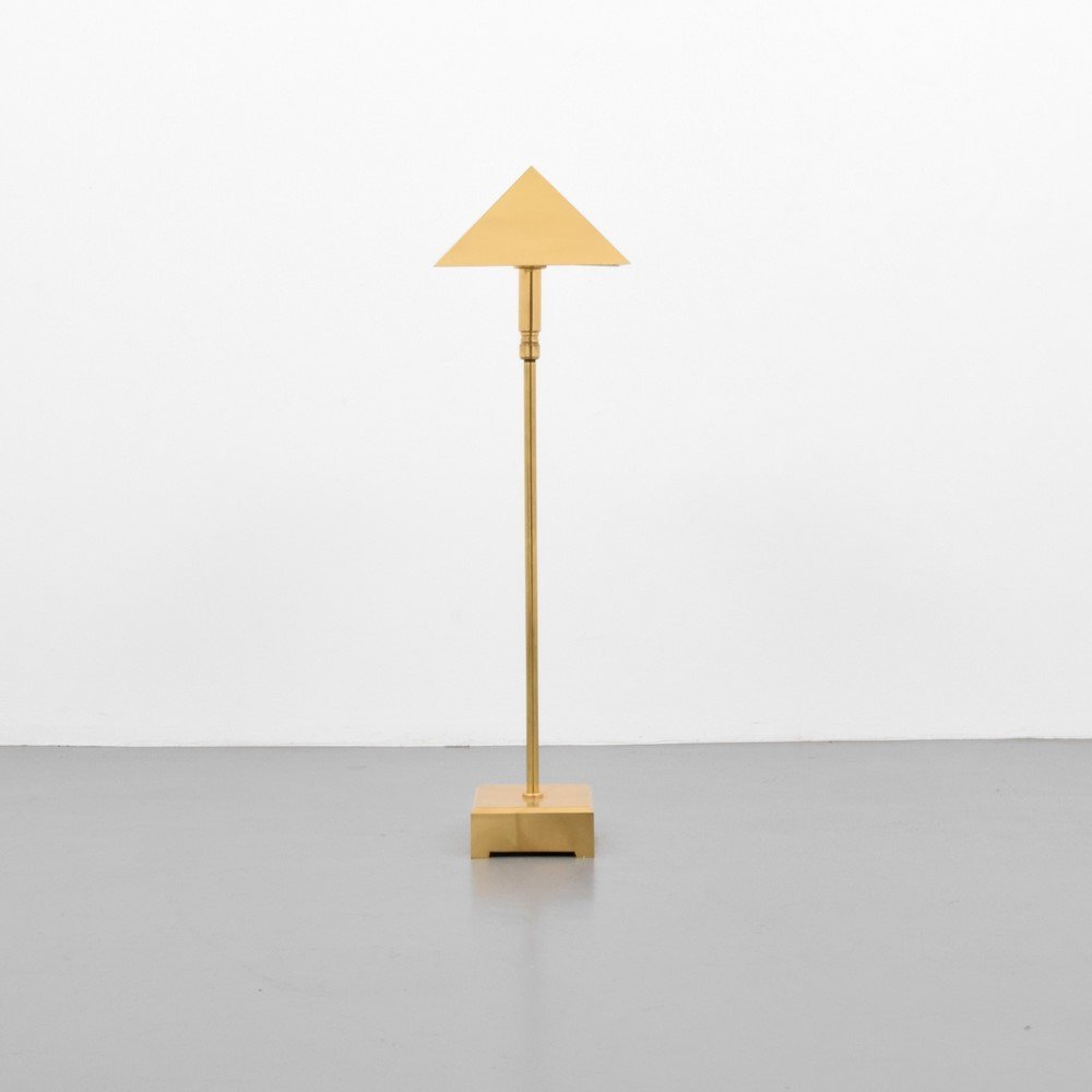 Chapman Lamp Co. Floor Lamp: Designer & Manufacturer: Chapman Lamp Co. Markings: marked; 1977 Country of Origin & Materials: USA; brass Additional Information & Circa: (Key Word Search: Baker, Edward Wormley, Dunbar, Harvey Probb